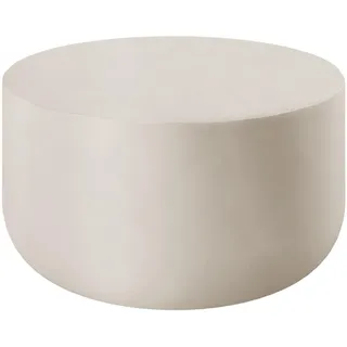Tectake Runder Couchtisch Weiß Keramik 80 x 39,5 cm