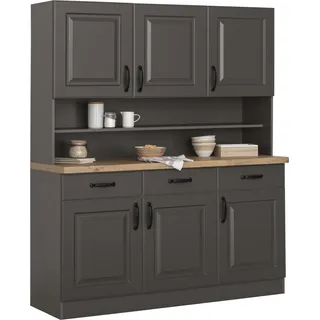 WIHO KÜCHEN Küchenbuffet Erla 150 x 50 x 181 cm GRAU