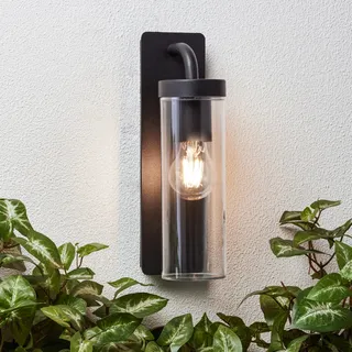 Brilliant Außenwandleuchte Glas Kunststoff Metall 30,0 cm hängend schwarz matt