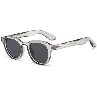 LOJUDI Retro Rund Sonnenbrille Damen Herren - 70er Jahre Getönt Gläser Vintage Runde Klassisch Brille mit UV Schutz