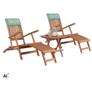 Mr. Deko Gartenliege Deckchair Yacht 1 x 1 x 0 cm Beige