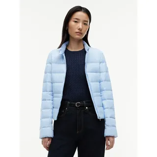 Daunenjacke TOMMY HILFIGER "LW DOWN PACKABLE JACKET", Damen, Gr. M (40), blau (vessel blau), Steppware, Obermaterial: 100% Nylon. Futter: 100% Nylon. Füllung: 100% Daunen, unifarben, regular fit normal, Rundhals, eingesetzt gerader Abschluss, Jacken Daunenjacke, aus pflegeleichter Kunstfaser, leichte Steppqualität
