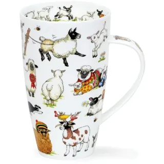 Dunoon Tasse Woolly Jumpers Schafe Jumbobecher Henley 0,55 L Fine Bone China, 1-tlg.