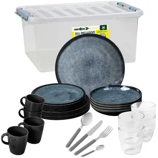 BRUNNER Geschirr-Set BRUNNER Camping Geschirrset VENETIAN (8, 12, 16, 36-Teile) Rutschfest (36-tlg)