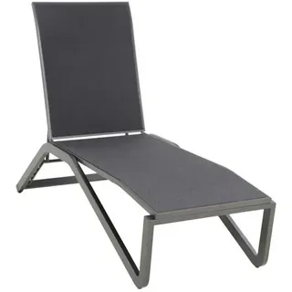 MWH Das Original Verona Gartenliege 197 x 65 x 112 cm Eisengrau
