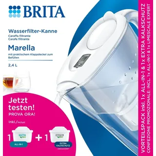 Brita Marella weiß 2,4 l + Maxtra Pro Kartusche + Extra Kalkschutz