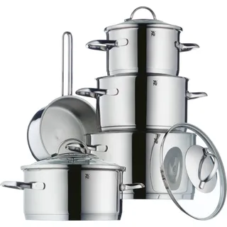 WMF Provence Plus Topf-Set 5teilig (721556380), Edelstahl, Pfanne + Kochtopf, Silber
