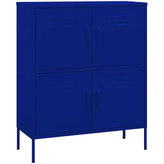 vidaXL Lagerschrank 80 x 101,5 x 35 cm Marineblau
