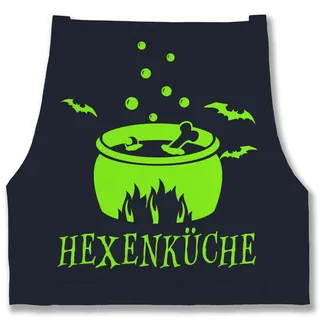 Shirtracer Schürze - Kochschürze - Erwachsene - Hexenküche - 85x69 - Navy Blau - kochschuerze küchenschürze kochen lustig hexe männerschürzen halloween köchin geschenk geschenke hexen apron männer - 85x69