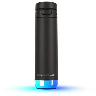 HidrateSpark Trinkflasche HidrateSpark PRO 2 Intelligente Flasche 620ml Strohhalm, Recycelter Edelstahl 18/8, vakuumisoliert (Getränke bis zu 24 h kalt) schwarz