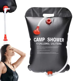 Fukamou Campingdusche | Solar Dusche Tasche | 25 L Outdoor Warmwasser Duschsack Mit Duschkopf | Tragbare Solardusche Für Camping/Outdoordusche/Gartendusche.