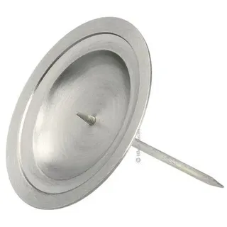Kerzenstecker Silber matt mit Rand Ø 8 cm innen