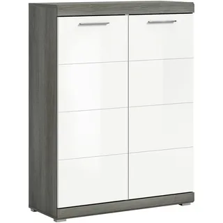 xonox.home Scout 90 x 120 x 37 cm weiß Hochglanz / grau