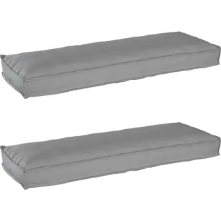 vidaXL Palettenkissen 120 x 40 x 8 cm grau 2 St.
