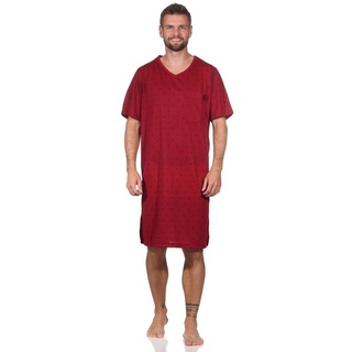 EloModa Nachthemd Herren Nachthemd Sommer Sleepshirt, Gr. M : XL 2XL (1-tlg) rot M