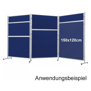 Franken ECO 120 x 150 Stellwand Filz blau Pinnwand