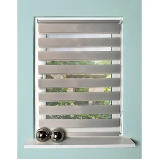HOME WOHNIDEEN Doppelrollo STRIPES 60 x 150 cm grau