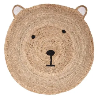 Atmosphera Ourson Kinderteppich Ø 100 cm Beige