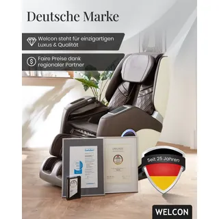 WELCON Massagesessel Massagesessel EASYRELAXX PLUS, Heizung, Ganzkörpermassage, mit Relaxfunktion braun|schwarz