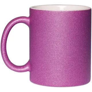 Tassenbrennerei Original - Glitzertasse Pink-Lila, Kaffeetasse intensiv glitzernd und funkelnd durch 3D Oberfläche - Teetasse (Pink)