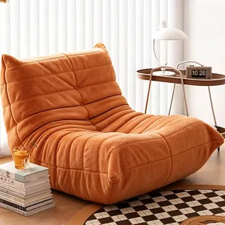 Fucxeoy Togo Kaminsessel, Ecksitzsäcke, Bequemes Lazy-Bodensofa, Loungesessel-Sofa Aus Schaumstoff Mit Ergonomischem Design, Für Wohnzimmer, Schlafzimmer, Wohnheim, Salon, Büro