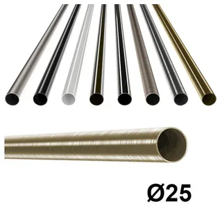 MDEKOR Vorhangstange Antik Gold 1-läufig Ø 25 mm 140 cm Gold