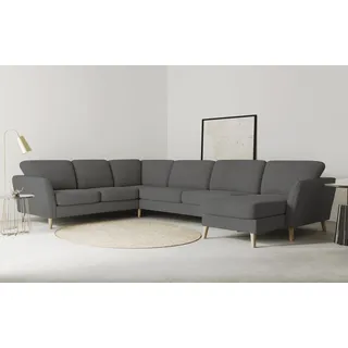 OTTO home Wohnlandschaft Polyester 3-Sitzer Dunkelgrau