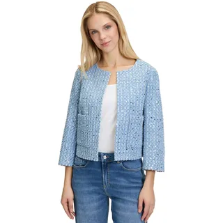 Cartoon Blazer-Jacke mit Pailletten in Light Blue/Grey | Gr.: 34