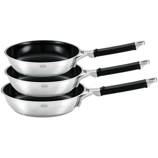 RÖSLE Pfannen-Set Silence® Pro Bratpfannen-Set Keramik ProCeraPlus 3tlg. 20, 24 & 28 cm silberfarben