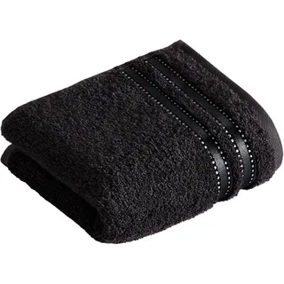 VOSSEN Cult de Luxe Gästehandtuch 30 x 50 cm schwarz 3 St.