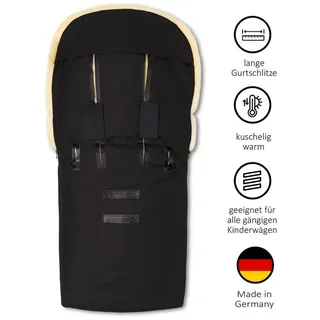 Hofbrucker Lammfellfußsack Putzi schwarz
