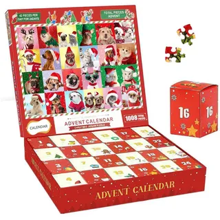 Adventskalender 2024 Puzzle, 24 Adventskalenderboxen, Weihnachtsbaum, Weihnachtsdekoration, Erwachsene, 24 Puzzle-Boxen für Countdown bis Weihnachten Dekoration (G)