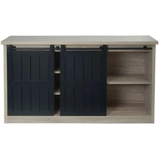 MCW Sideboard K75 150 x 84 x 40 cm Naturfarben / Schwarz