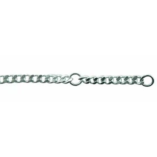 Adelia ́s Fußkette Damen Silberschmuck 925 Silber Flach Panzer Fußkettchen 25 cm, 25 cm 925 Sterling Silber Silberschmuck für Damen silberfarben