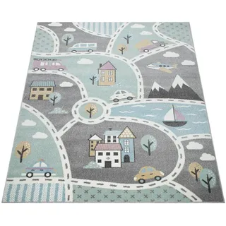 Paco Home Kinderteppich Mit Straßen-motiv, Spiel-teppich Für Kinderzimmer