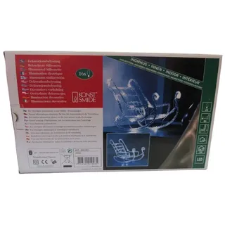 LED 16 Schlitten H:22cm / B:30cm Weihnachtsdeko weiß Innen Acryl Beleuchtung