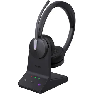 Yealink WH64 Dual Teams Headset, Kabellos, On-Ear, Schwarz