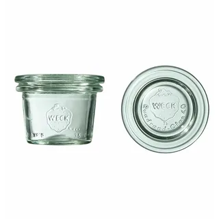 Weck Mini-Glas 35 ml 12 Stück | Glas mit Deckel, Dichtung und 2 Verschlüssen | Zur Konservierung, Säften, luftdichter Aufbewahrung von trockenen Zutaten