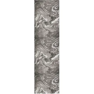 Flair Rugs Läufer FLAIR RUGS "Marbled", silber (silberfarben), B:60cm H:12mm L:230cm, Kunstfaser, Teppiche, Läufer, dezenter Glanz, mehrfarbig, modernes Marmor-Design, Teppichläufer