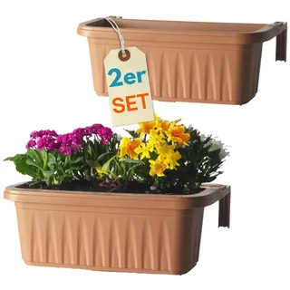 GarPet Blumenkasten 50 x 20 x 18,5 cm Terrakotta
