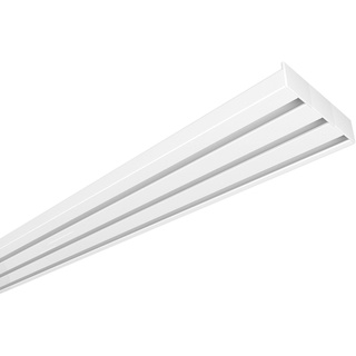 Home-Vision Gardinenschiene Vorhangschiene 1-läufig, 2-läufig oder 3-läufig (Serie X, 3-läufig, 400cm - nur Gardinenschiene) Aluminium, Inkl. Befestigungsmaterial, für Schiebevorhang