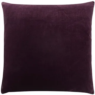 Traumschlaf Dekokissenhülle Samt Uni 50x50 cm | weinrot - rot