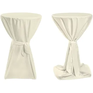 TexDeko Stehtischhusse Premium Creme Ø 60 cm