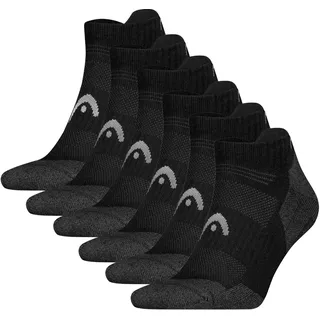 Head Sneakersocken 6er Pack Schwarz 39-42