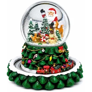 Das Kostümland Schneekugel Riffelmacher Spieluhr Schneekugel 'Weihnachtsmann