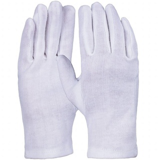 PRO FIT by Fitzner Baumwollhandschuhe Baumwoll-Trikot-Handschuh, reinweiß, (12, Paar) weiß 7