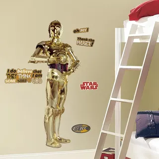 RoomMates RMK1591GM RM - Star Wars C3PO Wandtattoo, PVC, Bunt, 48 x 13 x 2.5 cm