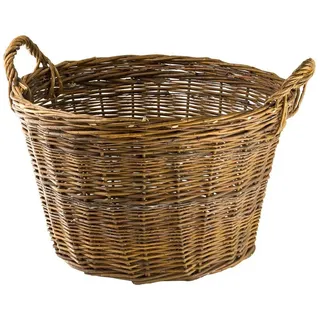DEMA - Weidenkorb 45 Cm Holzkorb Kaminholzkorb Erntekorb Dekokorb Kartoffelkorb