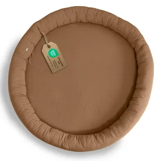 lilimaus Bodenkissen Kinder [Großes Kissen in 12 Farben] - Sitzkissen mit 100% Musselin-Baumwollbezug - hautfreundlich, atmungsaktiv und waschbar - Spielmatte Baby