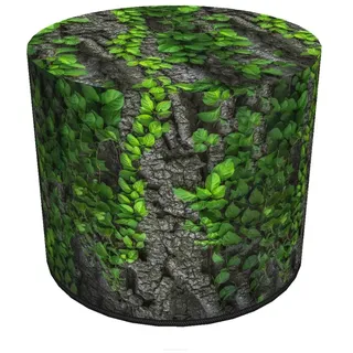 Bertoni Hocker Sitzhocker Pouf für Balkon & Garten Puff Codura Wetterfest 40 x 40 cm Garten Sitzsack Outdoor & Indoor Runder Sitzpouf mit abnehmbarem Bezug Waschbar Creeper
